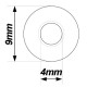 Cuvette pour vis tôle laiton nickelé 3.5 à 4mm