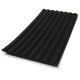 Tapis de sol en caoutchouc noir stries larges