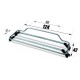 Porte-bagages RIVIERA - inox - 124x42cm